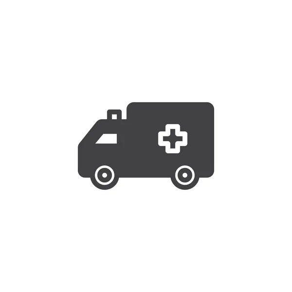 Ambulance Truck Icon Vector Filled Flat Sign Solid Pictogram Isolated — Stock Vector