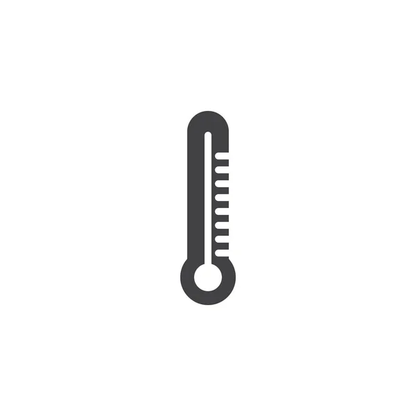 Thermometer Pictogram Vector Vol Platte Teken Solide Pictogram Geïsoleerd Wit — Stockvector