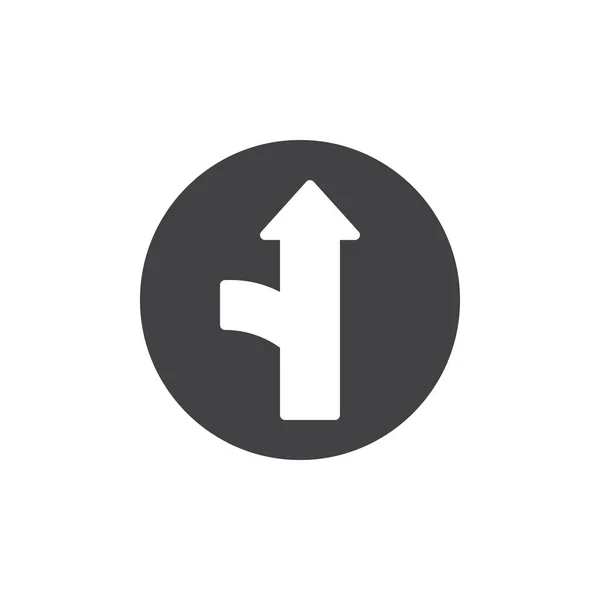 Arriba Dirección Flecha Icono Vector Lleno Signo Plano Pictograma Sólido — Vector de stock