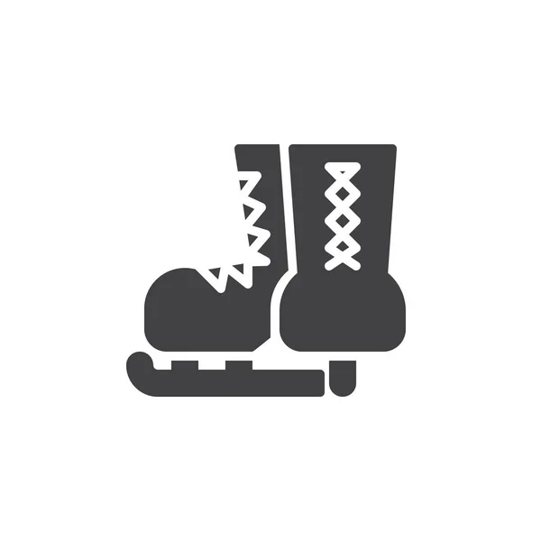 Patines Hielo Vector Icono Lleno Signo Plano Pictograma Sólido Aislado — Vector de stock