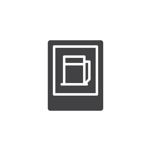 Вектор Автозаправочной Станции Плоский Знак Сплошная Пиктограмма Изолированная Белом Символ — стоковый вектор