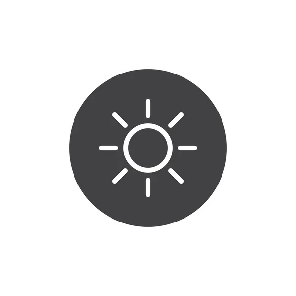 Icono Luz Solar Vector Signo Plano Lleno Pictograma Sólido Aislado — Vector de stock