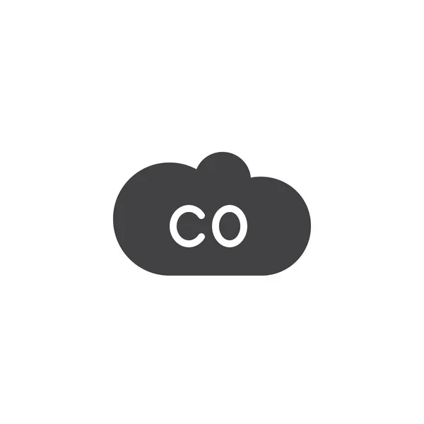 Vector Icono Nube Gas Signo Plano Lleno Pictograma Sólido Aislado — Vector de stock