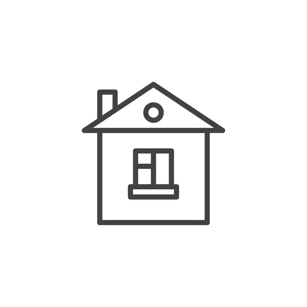 Icono Línea Casa Signo Vector Contorno Pictograma Estilo Lineal Aislado — Vector de stock