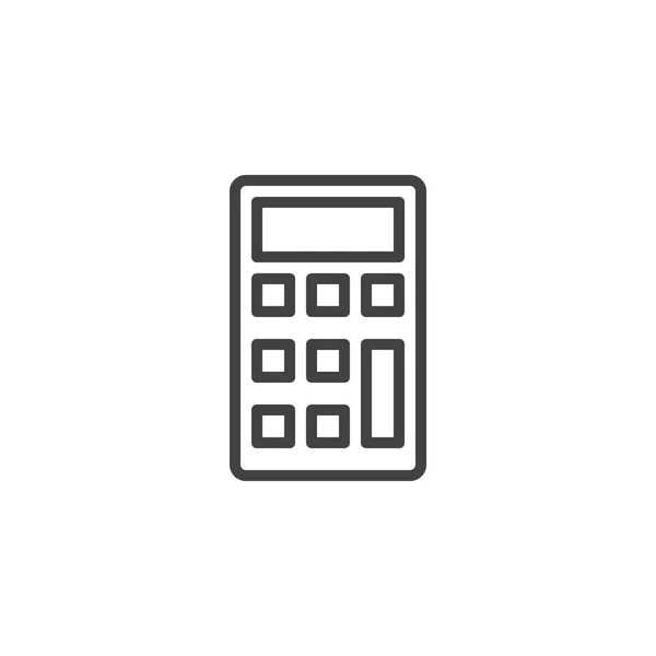 Calculator Line Icon Outline Vector Sign Linear Style Pictogram Isolated — Stock Vector