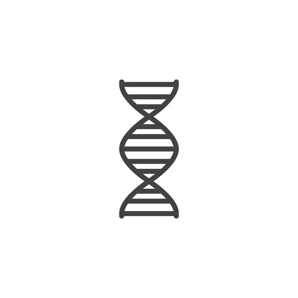 Ikona Čáry Genetika Osnovy Vektor Znamení Lineární Styl Piktogram Izolované — Stockový vektor