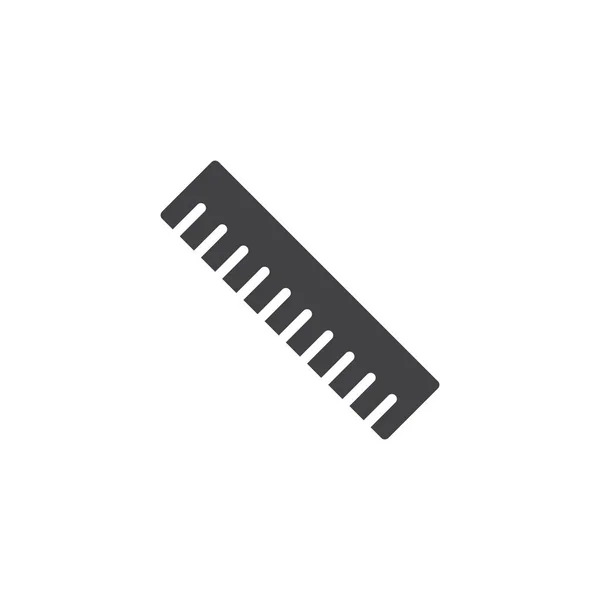 Liniaal Tool Icon Vector Gevuld Plat Bord Solide Pictogram Geïsoleerd — Stockvector