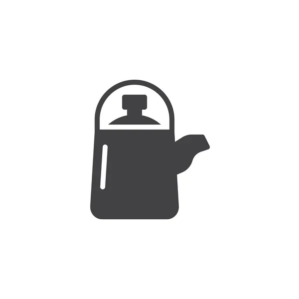 Вектор Иконок Чайника Плоский Знак Сплошная Пиктограмма Выделенная Белом Символ — стоковый вектор