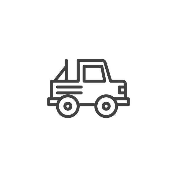 Jeep Auto Lijn Pictogram Overzicht Vector Teken Lineaire Stijl Pictogram — Stockvector