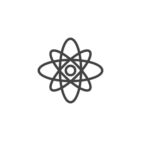 Ikona Linii Atom Chemia Zarejestruj Wektor Zarys Styl Liniowy Piktogram — Wektor stockowy