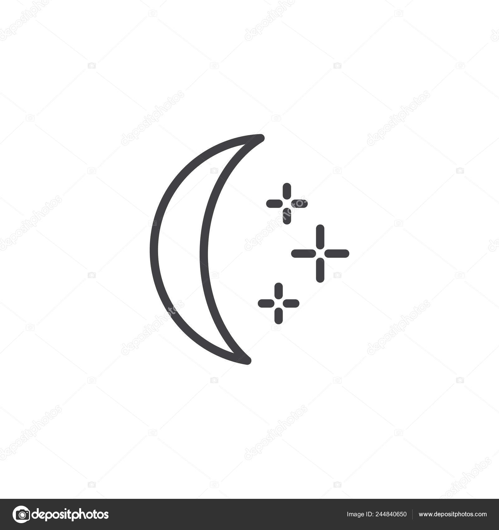 Icone Lunaire Et Etoile Symbole Meteorologique Illustration Vectorielle Image Vectorielle Avicons C 244840650