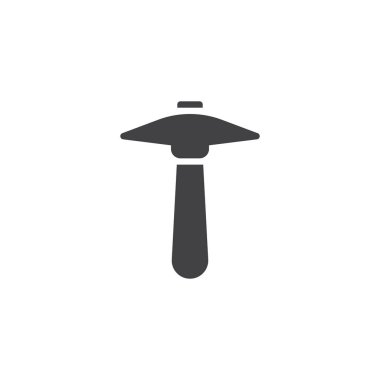 AX simge vektör, dolu düz işareti, üzerinde beyaz izole katı piktogram seç. Çift kenarlı kazma sembolü, logo illüstrasyon