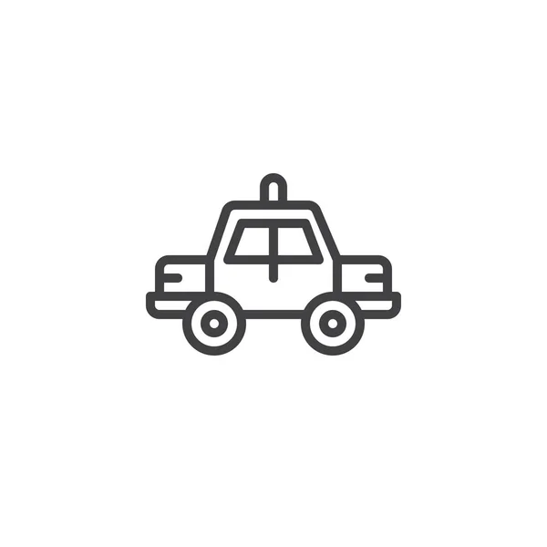 Police Car Line Icon Outline Vector Sign Linear Style Pictogram — Stock Vector