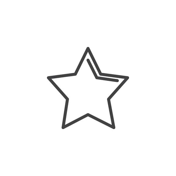 Звезда Любимая Иконка Линии Очертания Векторного Знака Пиктограмма Линейного Стиля — стоковый вектор