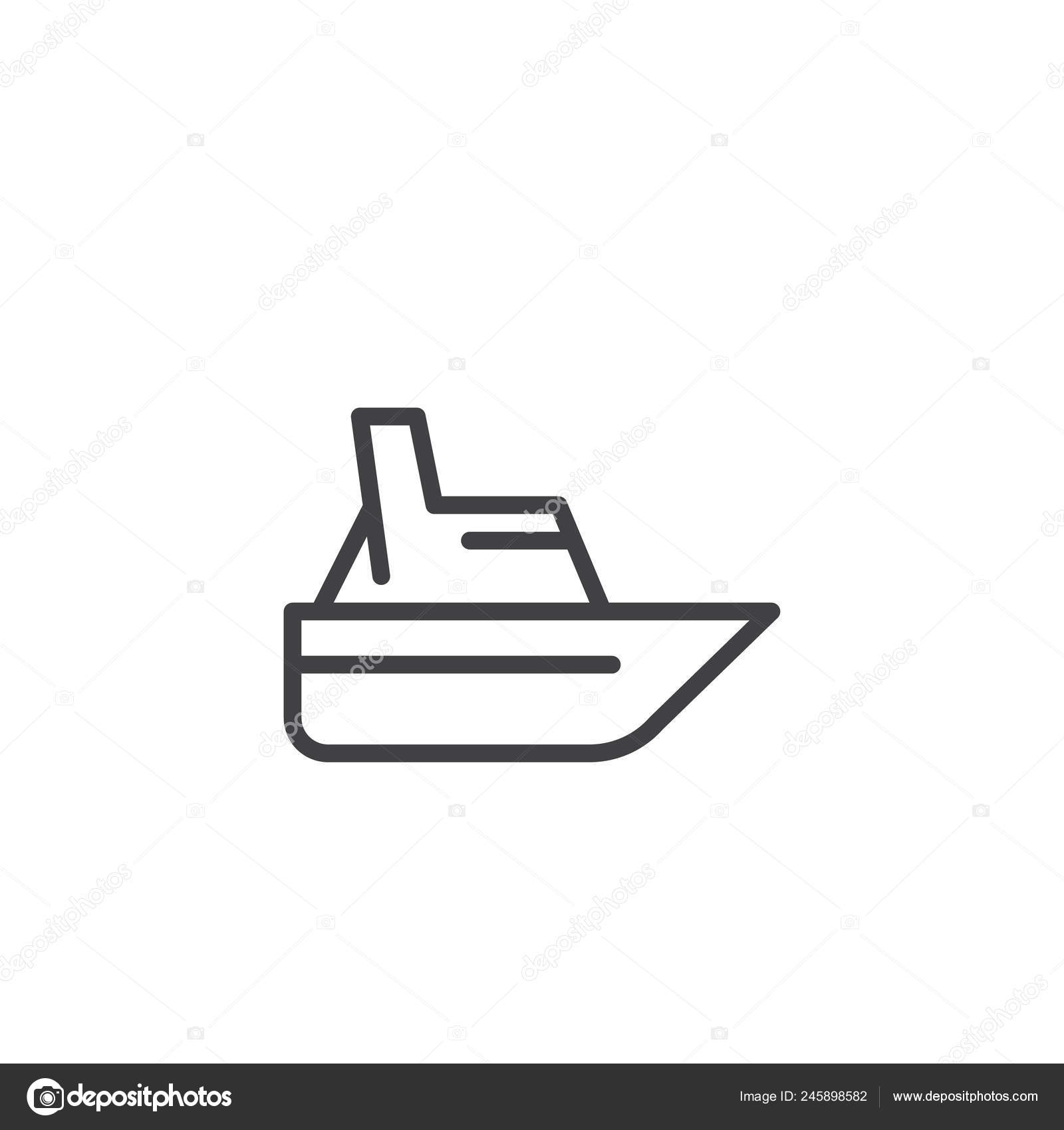 Speed Boat Outline Icon Linear Style Sign Mobile Concept, 41% OFF