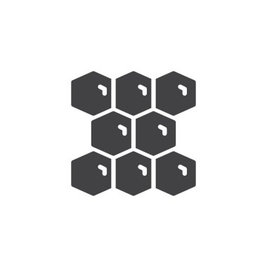 Petek vektör simgesi. Mobil kavramı ve web tasarım için düz işareti dolu. Arıcılık basit katı simgesi. Apiculture sembolü, logo illüstrasyon. Piksel mükemmel vektör grafikleri