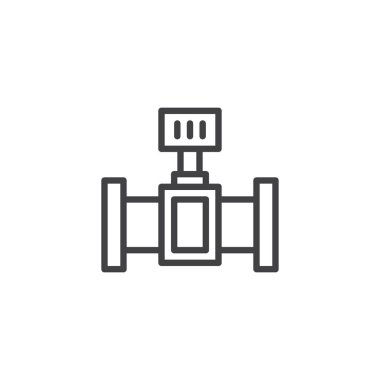 Vana anahat simgesi. Mobil kavramı ve web tasarım için doğrusal stili işaret. Musluk basit çizgi vektör simgesi. Sembol, logo illüstrasyon. Piksel mükemmel vektör grafikleri