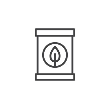 Tohum paket anahat simgesi. Mobil kavramı ve web tasarım için doğrusal stili işaret. Kağıt torba tohum basit çizgi vektör simgesi olan. Sembol, logo illüstrasyon. Piksel mükemmel vektör grafikleri