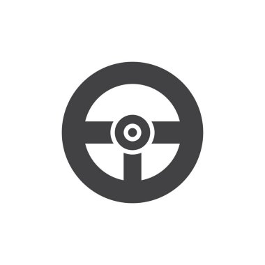 Hadım öküz tekerlek vektör simgesi. Mobil kavramı ve web tasarım için düz işareti dolu. Oyun kumandası basit katı simgesi. Sembol, logo illüstrasyon. Piksel mükemmel vektör grafikleri