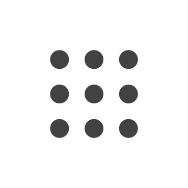 Web Menü simge vektör, dolu düz işareti, üzerinde beyaz izole katı piktogram. Apps sembolü, logo illüstrasyon.