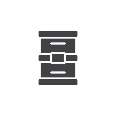 Petrol varil vektör simgesi. Mobil kavramı ve web tasarım için düz işareti dolu. basit katı simgesi. Sembol, logo illüstrasyon. Piksel mükemmel vektör grafikleri