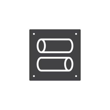 Açma/kapatma düğmesi vektör simgesi. Mobil kavramı ve web tasarım için düz işareti dolu. Tumbler basit katı simgesi. Sembol, logo illüstrasyon. Piksel mükemmel vektör grafikleri