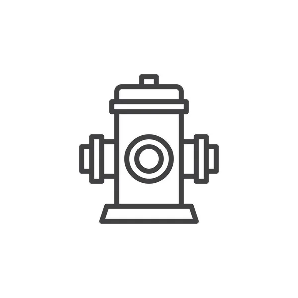 Feuerwehrhydranten Linie Symbol Umriss Vektorzeichen Lineares Stil Piktogramm Auf Weiß — Stockvektor