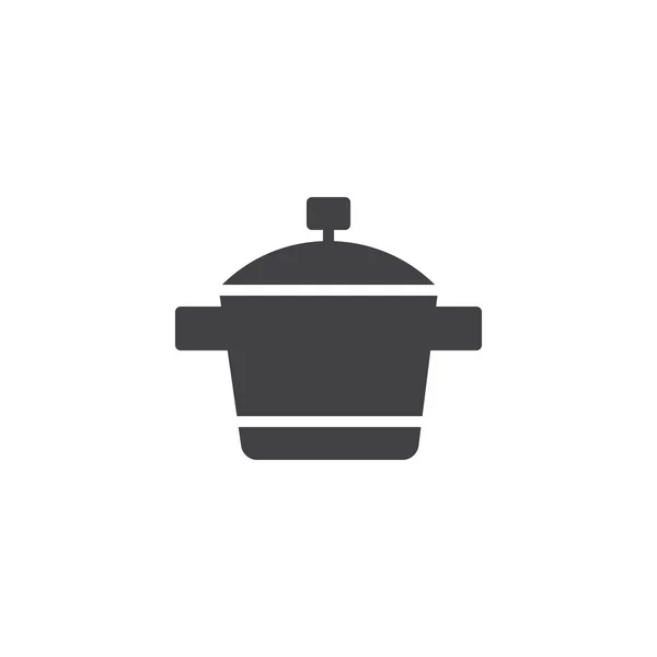 Значок Вектора Кулинарной Кастрюли Заполненный Плоский Знак Мобильной Концепции Веб — стоковый вектор