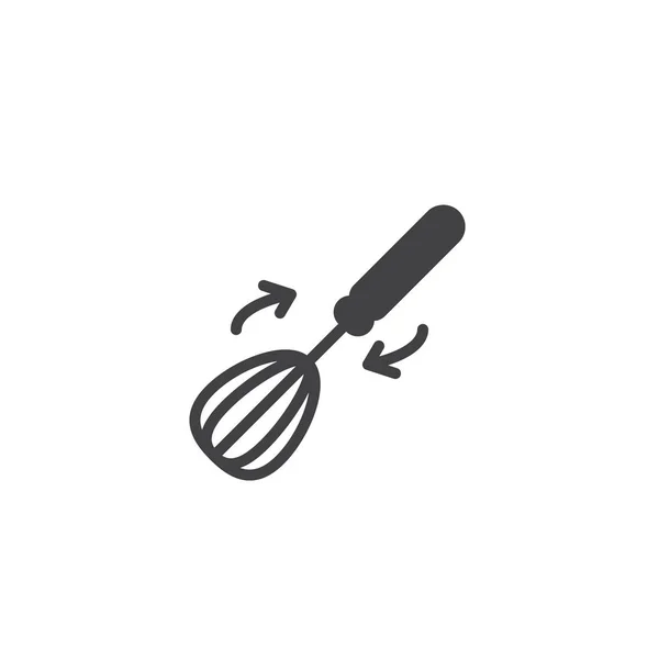 搅拌和箭头图标向量 填充平面符号 在白色隔离的固体象形文字 厨房用具搅拌打孔符号 标志例证 — 图库矢量图片
