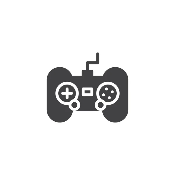 ゲームパッドのベクター アイコン モバイルの概念と Web デザインのフラット記号を記入しました ジョイスティック ゲーム コント ローラーの簡単な固体アイコン シンボル — ストックベクタ