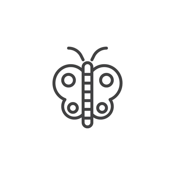 Schmetterlingsikone Lineares Stilschild Für Mobiles Konzept Und Webdesign Motte Einfaches — Stockvektor