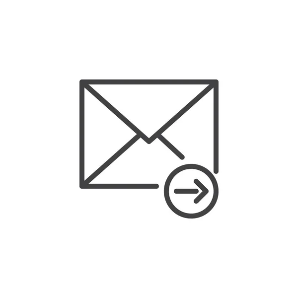 Στείλτε Μήνυμα Γραμμή Εικονίδιο Περίγραμμα Σημάδι Διάνυσμα Γραμμικό Στυλ Εικονόγραμμα — Διανυσματικό Αρχείο