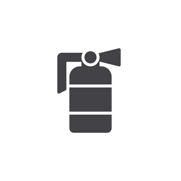 Yangın Söndürücü Simge Vektör Düz Işareti Üzerinde Beyaz Izole Katı — Stok Vektör