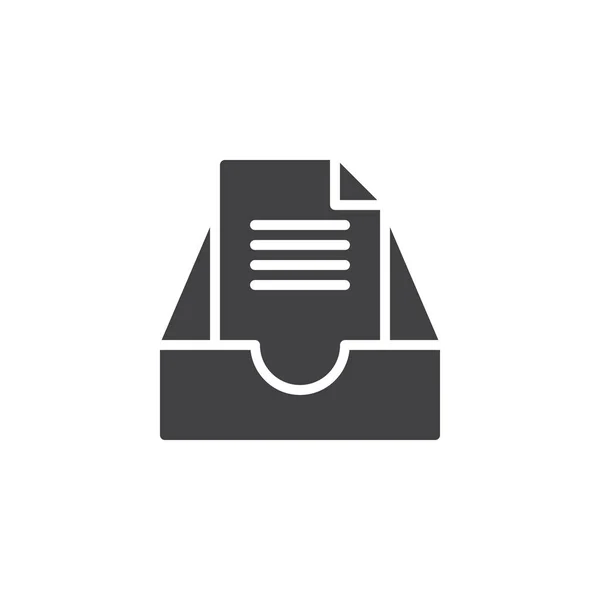 アーカイブ メール ボックス アイコン ベクトル 塗りつぶされたフラット記号白地分離固体のピクトグラム シンボル ロゴの図 — ストックベクタ