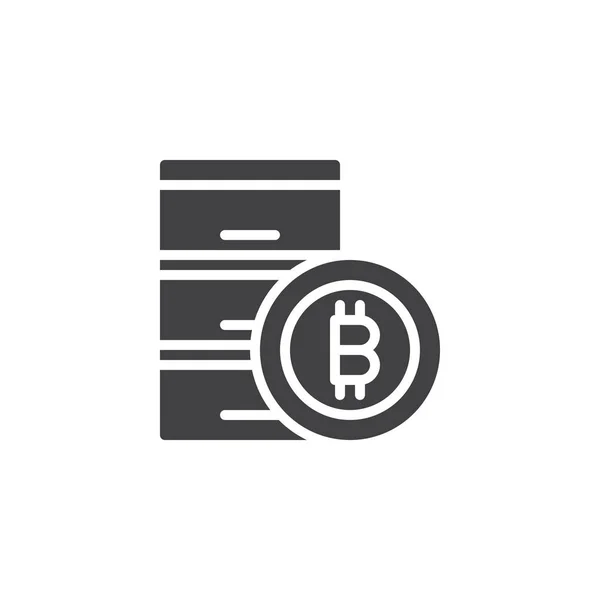 Ícone Vetor Data Center Bitcoin Sinal Plano Cheio Para Conceito —  Vetores de Stock