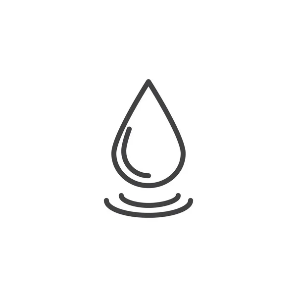 Icono Contorno Gota Agua Signo Estilo Lineal Para Concepto Móvil — Vector de stock