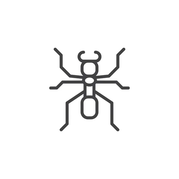 Ant Soldier Line Icon Outline Vector Sign Linear Style Pictogram — Stock Vector
