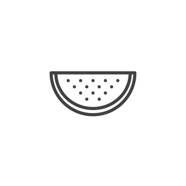 Watermelon Fruit Line Icon Outline Vector Sign Linear Style Pictogram — Stock Vector