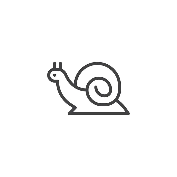 Icono Contorno Caracol Signo Estilo Lineal Para Concepto Móvil Diseño — Vector de stock