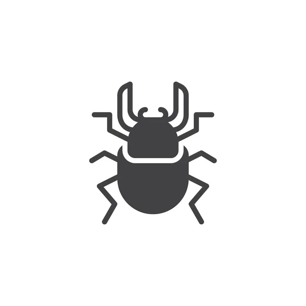 Stag Beetle Icon Vector Filled Flat Sign Solid Pictogram Isolated — Stock Vector