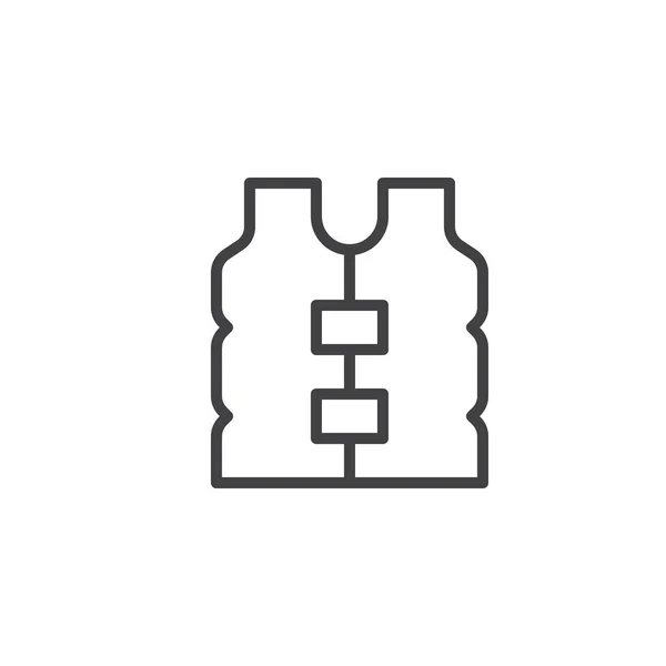 Значок Контура Спасательного Жилета Знак Стиля Мобильной Концепции Веб Дизайна — стоковый вектор
