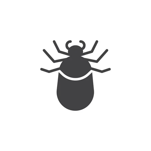 Tick Animal Icon Vector Semn Plat Umplut Pictogramă Solidă Izolată — Vector de stoc