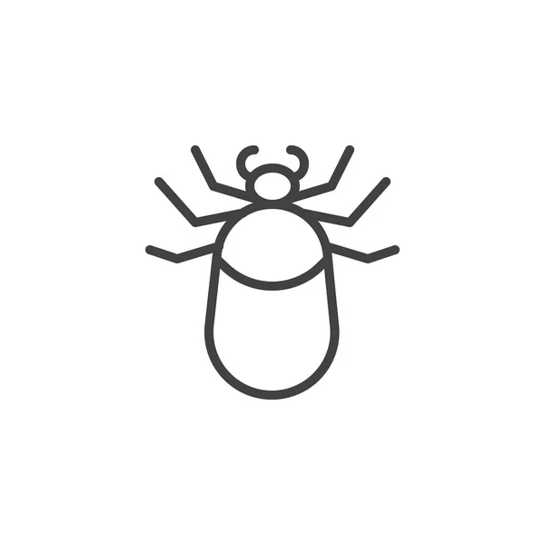 Tick Animal Line Icon Outline Vektorzeichen Linear Style Piktogramm Isoliert — Stockvektor