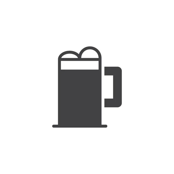 Μπύρα Ποτήρι Εικονίδιο Διάνυσμα Γεμάτη Επίπεδη Σημάδι Στερεά Εικονόγραμμα Απομονωμένα — Διανυσματικό Αρχείο