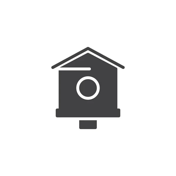 Birdhouse Icono Vector Caja Anidación Signo Plano Lleno Para Concepto — Vector de stock
