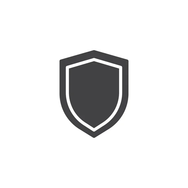 护盾保护图标向量 填充平面符号 在白色隔离的固体象形图 安全防护标志 标志例证 — 图库矢量图片