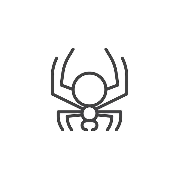 Icono Línea Araña Signo Vector Contorno Pictograma Estilo Lineal Aislado — Archivo Imágenes Vectoriales