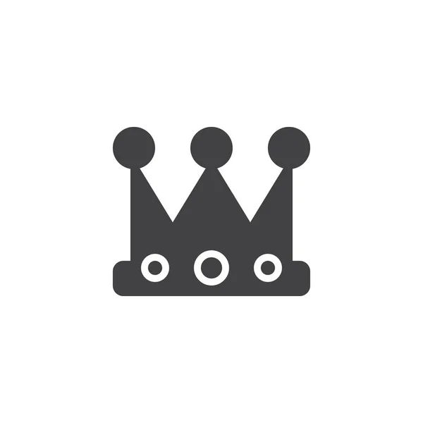 König Krone Symbol Vektor Gefüllte Flache Zeichen Solides Piktogramm Auf — Stockvektor