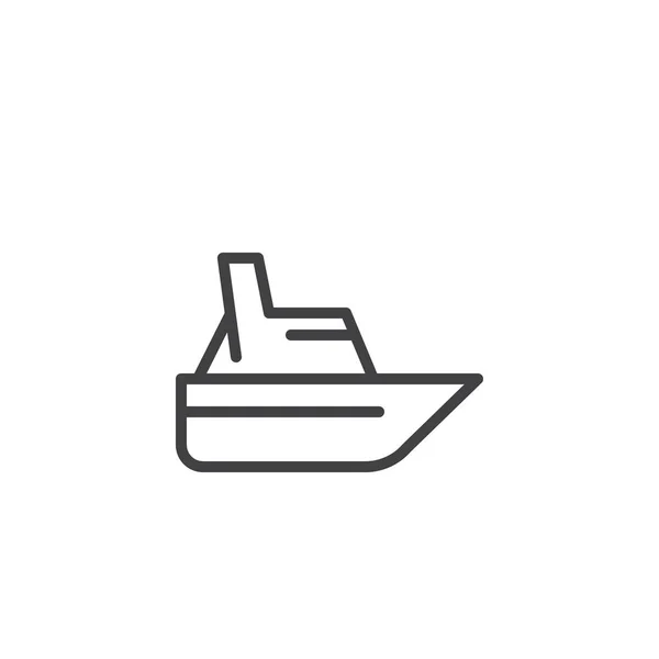 Speedboat Outline Symbol Lineares Stilschild Für Mobiles Konzept Und Webdesign — Stockvektor