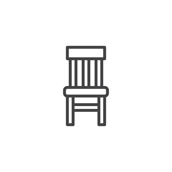 椅子の概要アイコン 携帯電話の概念と Web デザインの直線的なスタイルの標識です スツール シンプル ラインのベクトルのアイコン シンボル ロゴの図 ピクセル完璧なベクトル — ストックベクタ